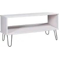 vidaXL Couchtisch New York Weiß Massivholz Kiefer