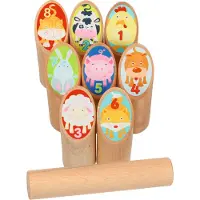 Goki Wikinger Tier Kubb, im Baumwollbeutel