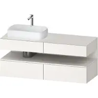 Duravit Qatego Konsolenwaschtischunterbau, 2 Auszüge, 2 Schubkästen, Ausschnitt links, 1400x550x60