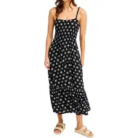 Roxy Sunrise Coastline Printed ärmelloses Langes Kleid