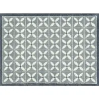 Turtle Mat Fußmatte "Flower Fields Grey", rechteckig, 9 mm Höhe