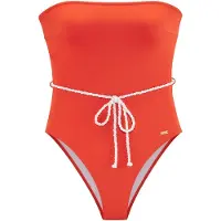 Copenhagen Studios Badeanzug "Emma", Damen, Gr. 42, Cup A/B, orange (blutorange), Recycling-Polyamid, Badeanzüge Badeanzug, Trägerlos