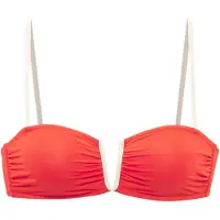 Copenhagen Studios Bandeau-Bikini-Top "Emma", Damen, Gr. 40, Cup A/B, orange (blutorange), Recycling-Polyamid, Bikini-Oberteile Bandeau-Bikini-Top, mit Kontrastdetails