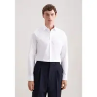 Seidensticker Businesshemd "Schwarze Rose", Herren, Gr. XXL (45-46), normale Ärmellängen, weiß, 100% Baumwolle, unifarben, slim fit, 2-Knopf-Manschette, Hemden Businesshemd, Slim 1/1 Kentkragen Uni