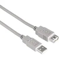 Hama 00030618, 3 m, USB A, USB A, Männlich/Weiblich, 0,48 Gbit/s, Grau