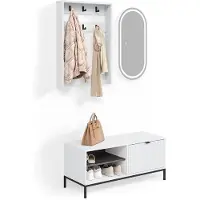 Livinity Garderobe Aterno Weiß Set, 3 Teile, Model 58861