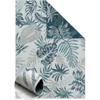My Flair 80x150 cm In- & Outdoor Teppich Coral blau – für drinnen und draußen, Blau, Polypropylen