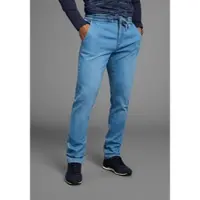 Arizona Schlupfjeans , Herren, Gr. XXL, N-Gr, bleached, Denim/Jeans, Obermaterial: 81% Baumwolle, 17% Polyester, 2% Elasthan, Basic, comfort fit lang, Jeans Schlupfjeans, Schlupfbund
