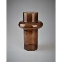 Am Design Dekovase "aus Glas", braun, B:16cm H:20cm, Glas, Vasen, Dekovase, 2er Set, BxH: 16x20 cm