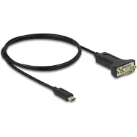 DeLOCK Adapter USB Type-C zu 1 x Seriell RS-232 D-Sub 9 Pin Stecker mit Muttern 1 m, USB Typ-C, RS-232, Männlich, 1 m, China, 0,45 Gbit/s