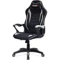 Autronic Gaming- und Bürostuhl E-Racer, Cover grau und schwarzer Stoff, HM-KA-G408 Gray Action