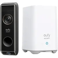 Eufy kabellose Video-Türklingel Dual-Kamera mit HomeBase 2 (2K mit HDR, Bewegungssensor, IP65)