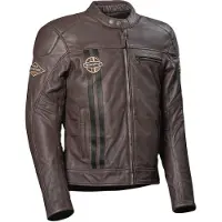 Difi Boston Motorrad Lederjacke, braun/schwarz, 60