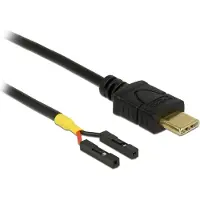 DeLOCK 85395, 0,2 m, USB C, Schwarz