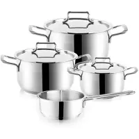 Orion Topfset Kochtöpfe aus Stahl 18/10 PREMIUM 7-teilig