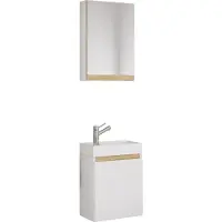 VCM 3 tlg. Hängeschrank Gäste-WC Waschbecken Softclose Cosila