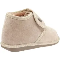 Vanuba - Damen Hausschuhe York Lammfell Pantoffeln mit Klettverschluss D023 Beige, Größe 41 EU
