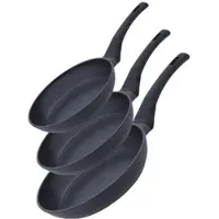 Resto Pfannen-Set KITCHENWARE "Sagitta, antihaftbeschichtet und spülmaschinenfest", schwarz, Pfannen, Pfannen-Set, für alle Herdarten geeignet, auch Induktion