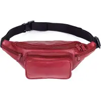 LEAS Gürteltasche Echt-Leder, rot Travel-Line