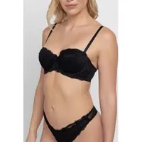 Dorina Balconette-BH "Perfect Lace", Damen, Gr. 70, Cup B, schwarz, Microtouch, Obermaterial: 90% Nylon, 10% Elasthan, BHs Balconette-BH, mit Spitze