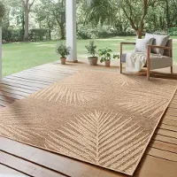Ayyildiz Hali SIMPEX Indoor Outdoor Teppich Wetterfest Sisal, Boho Modern Design, Küche, Terrasse, Garten und Balkon, Größe: 200 x 290 cm, Farbe: Braun-1