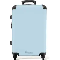 NoBoringSuitcases.com Großer Koffer - Pastellblau - Kombinationsschloss TSA - Hartschalen Trolley 4 Rollen - 72 liter - Reisekoffer - 66 cmKoffer Mittelgroß 67x43x25 cm, 72L,