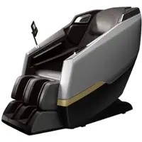 360Home Massagesessel, Zero-Gravity Liegesessel, Tiefenmassage, mit Heizfunktion, Vollmassage, Bluetooth SL Schienen Grau L140×B73×H106cm /A001-Hui/