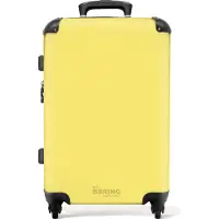 NoBoringSuitcases.com Großer Koffer - Pastellgelb - Kombinationsschloss TSA - Hartschalen Trolley 4 Rollen - 72 liter - Reisekoffer - 66 cmKoffer Mittelgroß 67x43x25 cm, 72L,