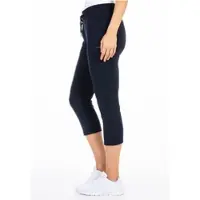 LPO 7/8-Hose "Damen 7/8-Hose Pietra 2", Damen, Gr. 40/42 (M), Normalgrößen, blau (navy blazer), Wirkware: French Terry - 76% PES, 20% Rayon, 4% EL, Hosen 7/8-Hose