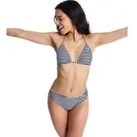 Roxy Bikini-Hose "Summer Surf", Damen, Gr. L, US-Größen, anthrazit moda stripe, Obermaterial: 85% Microfaser, 15% Elasthan;, Badehosen Bikini-Hose