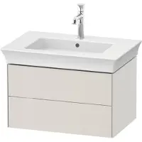 Duravit White Tulip, Waschtischunterbau wandhängend, Breite 684 x Tiefe 458mm, mit 2 Schubkästen