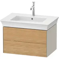 Duravit White Tulip, Waschtischunterbau wandhängend, Breite 684 x Tiefe 458mm, mit 2 Schubkästen
