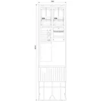 F-tronic 7160110 Zähleranschlusssäule 2-feldrig, H=2010mm, 2-3.HZ, Haube geschl, ZSA202-2-2ZK-TSG-HG ZSA20222ZKTSGHG