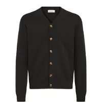 Casual Friday Strickjacke "Strickjacke CFAgnar", Herren, Gr. S, schwarz (schwarz beauty), Obermaterial: 39% Baumwolle CO. 34% Polyester PES. 27% Viskose CV., Strickjacken Strickjacke