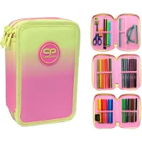 CoolPack pencil case Triple pencil case with accessories Jumper 3 Gradient peach peach E67614 CoolPack
