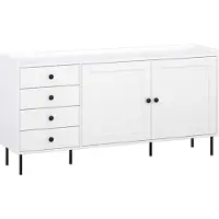 Feldmann-Wohnen Kommode Ido Sideboard 151x40x80cm weiß 2-türig