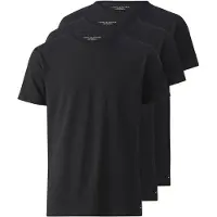 Tommy Hilfiger T-Shirt, Herren, Gr. S (48), schwarz (3x schwarz), Jersey, Obermaterial: 95% Baumwolle, 5% Elasthan, UNDERWEAR, Basic, normal normal, Rundhals, Shirts T-Shirt