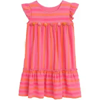 DANAMADE Sommerkleid "Dresses DJENNIE", Mädchen, Gr. 92, neon pink, 100% Baumwolle, Kleider Sommerkleid