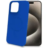 Celly Cromomag Weiche Gummihülle MagSafe kompatibles iPhone 16 Pro Max Blau
