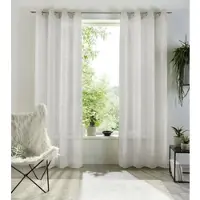 Otto Home Gardine "XANA" Gr. 4, silber (silberfarben), B:145cm H:245cm, Voile, Polyester, Gardinen, Gardine, Bestseller, einfarbig, 1 bzw. 2er Set, pflegeleicht, Bestseller