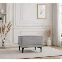 Otto Home Polsterhocker "Oland", light grau, B:56cm H:45cm T:58cm, 92%PES 8%NY, Hocker, Polsterhocker, passend zur Serie OLAND