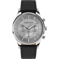 Jacques Lemans Chronograph "London", schwarz (schwarz, silberfarben, silberfarben), Armbanduhren, Herren, silberfarben, Chronograph, Quarzuhr, Armbanduhr, Herrenuhr, analog, Tag, Stoppfunktion