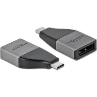 DeLOCK USB Type-C Adapter zu DisplayPort (DP Alt Mode) 4K 60 Hz – kompaktes Design, 3.2 Gen 1 (3.1 Gen 1), USB Typ-C, DisplayPorts ausgang, 3840 x 2160 Pixel