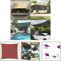 The Living Store Sonnensegel Oxford-Gewebe Quadratisch 7x7 m Terrakotta-Rot