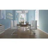 Syfax Esszimmerstühle 6 Stk. Weiß Kunstleder
