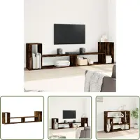 The Living Store TV-Schränke 2 Stk. Räuchereiche 100x30x50 cm Holzwerkstoff