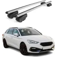 Omtec Dachträger Gepäckträger für Cupra Leon SW 2020-2025 ABE Aluminium Grau 2x