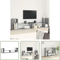 The Living Store TV-Schränke 2 Stk. Betongrau 100x30x50 cm Holzwerkstoff
