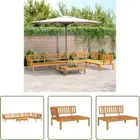 The Living Store 5-tlg. Garten-Sofagarnitur aus Paletten Massivholz Akazie