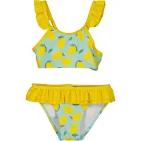 Blue Seven Bustier-Bikini , Jungen, Gr. 92 (98), N-Gr, gelb (aqua), Elasthan, Polyester, bedruckt, Bikini-Sets Bustier-Bikini
